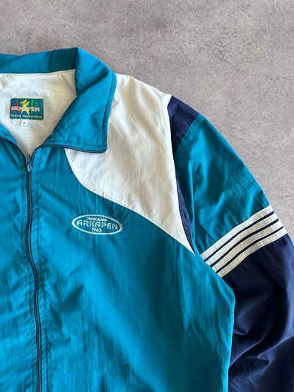 Adidas Jacke Blau und Weiß Vintage 00er Jahre (S)