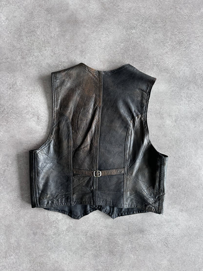 Women's Vintage Leather Vest (M)