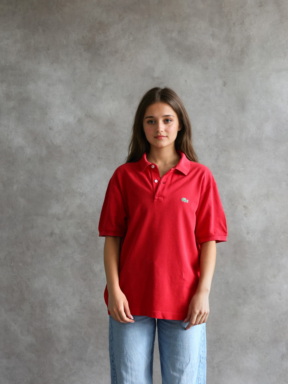 Vintage rotes Lacoste Polo (S)