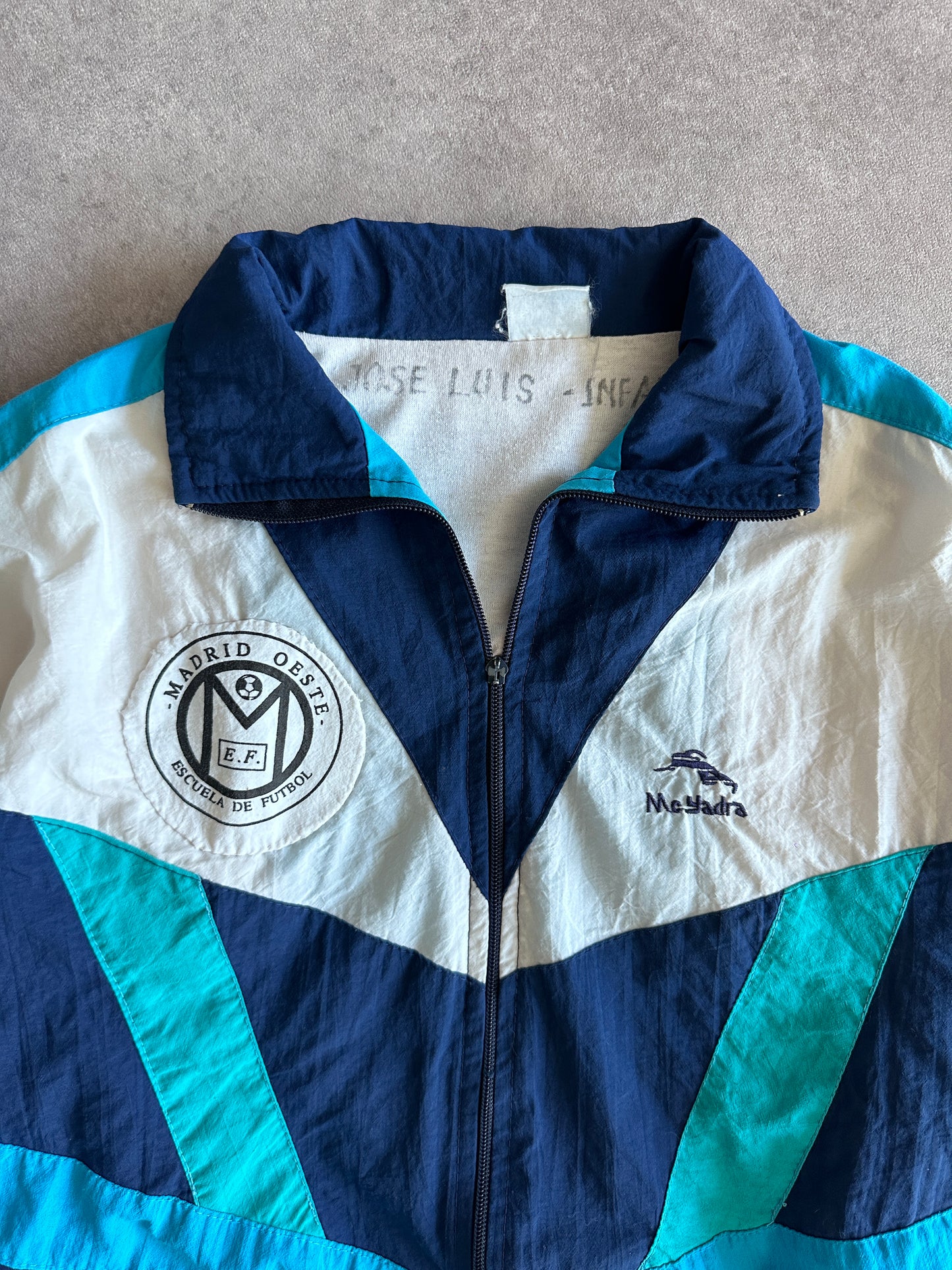 Adidas Jacke Blau und Weiß Vintage 00er Jahre (S)