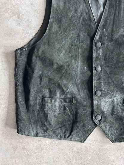 Vintage Leather Vest (M)