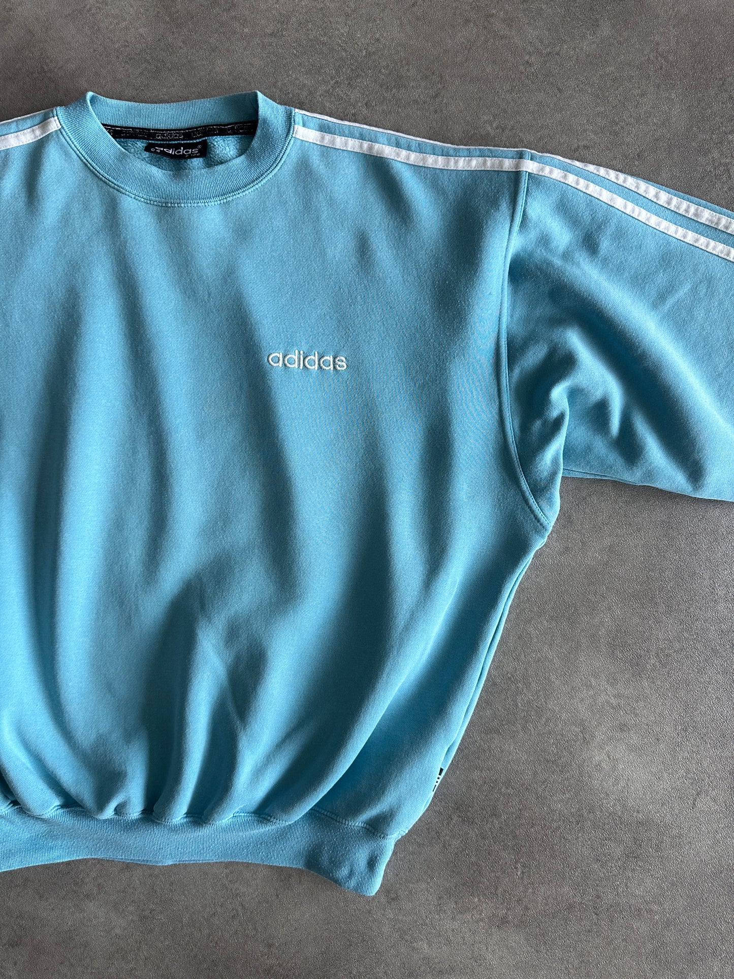 Vintage 90s White Adidas Sweatshirt (SM)