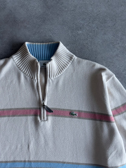 Lacoste Vintage 00er-Pullover mit Reißverschluss (L/XL)