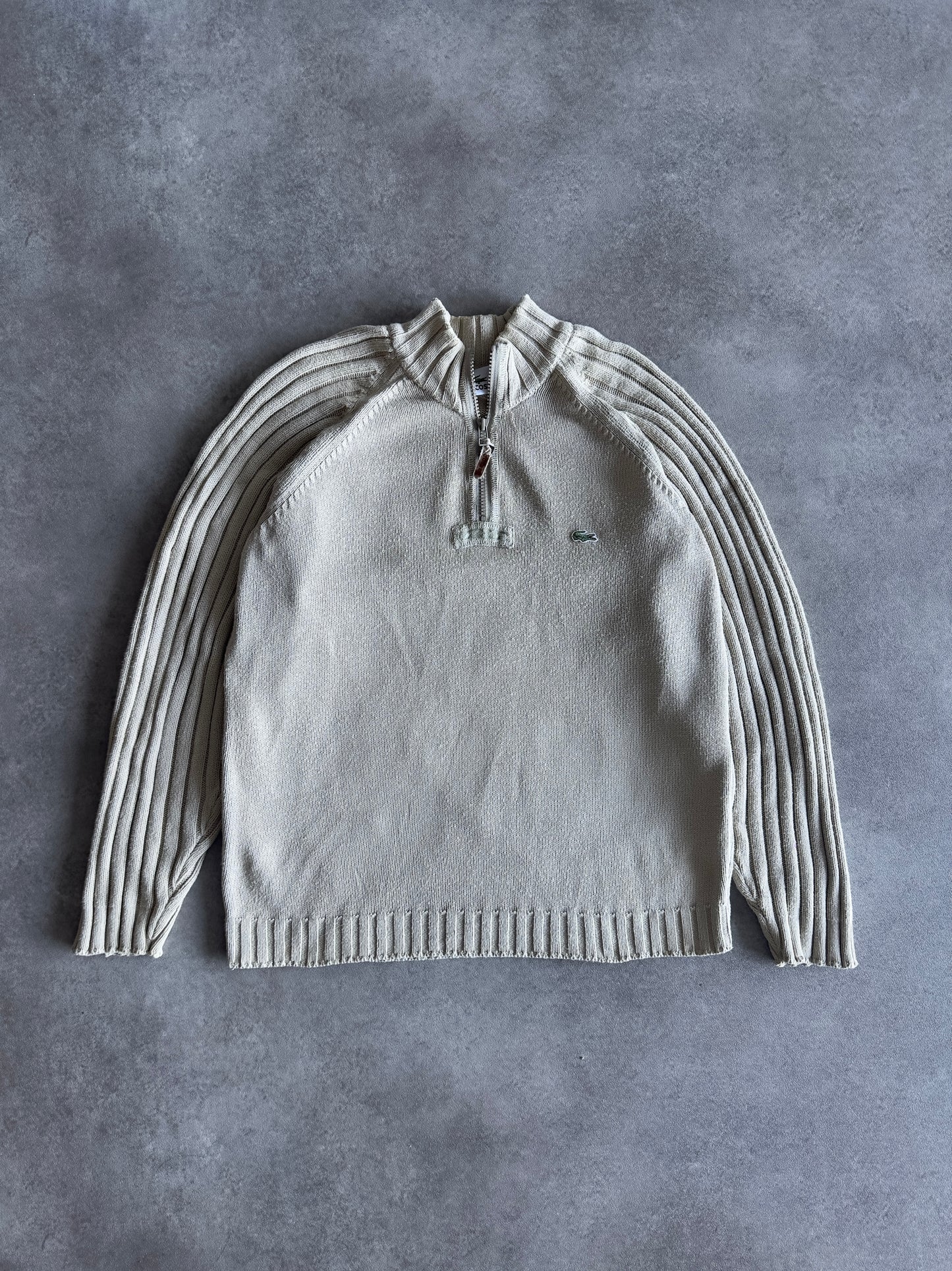 Lacoste Vintage 00s Zip Up Sweater (M)