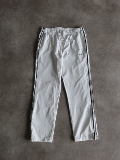 Nike Tracksuit Pants White Vintage 00s (M)