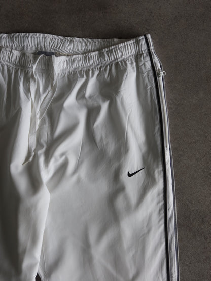 Nike Tracksuit Pants White Vintage 00s (M)