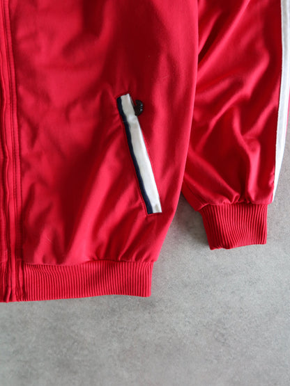 Vintage 80er Jahre Rote Adidas Jacke (XS)