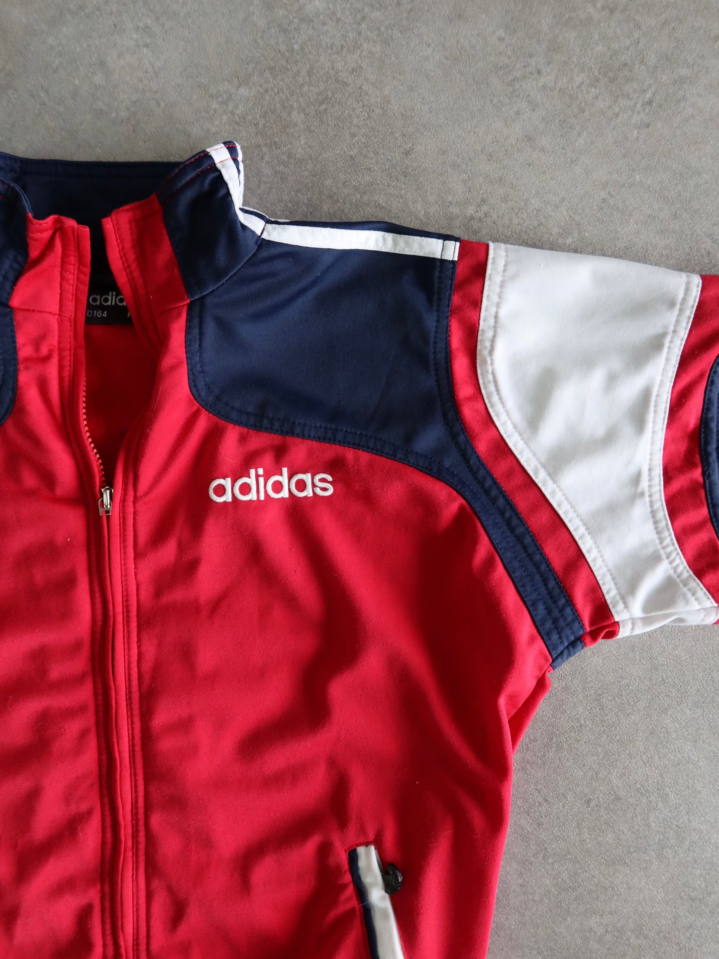 Vintage 80er Jahre Rote Adidas Jacke (XS)