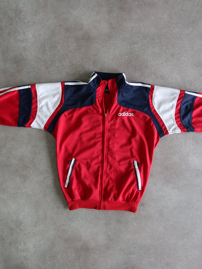 Vintage 80er Jahre Rote Adidas Jacke (XS)