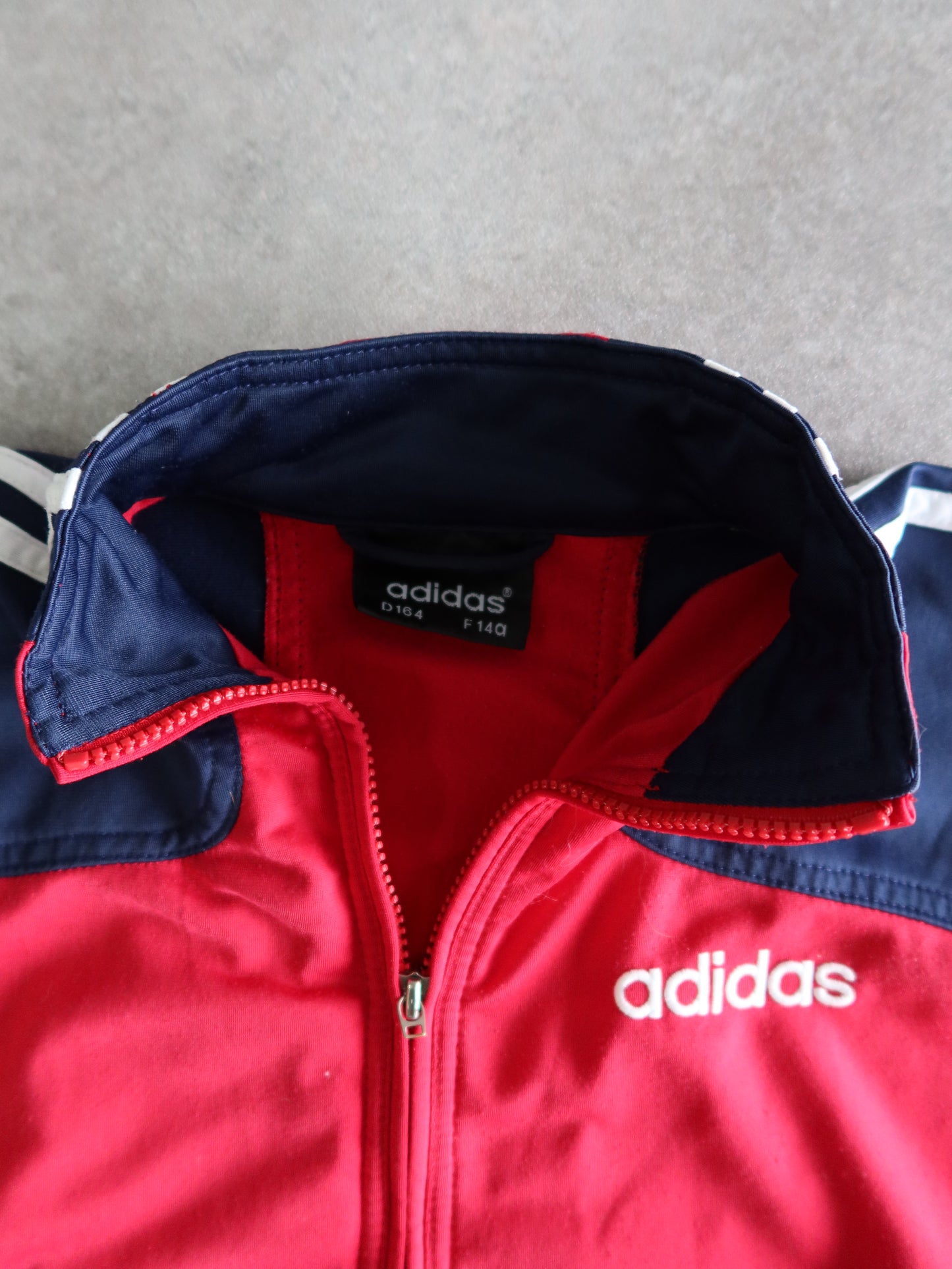 Vintage 80er Jahre Rote Adidas Jacke (XS)