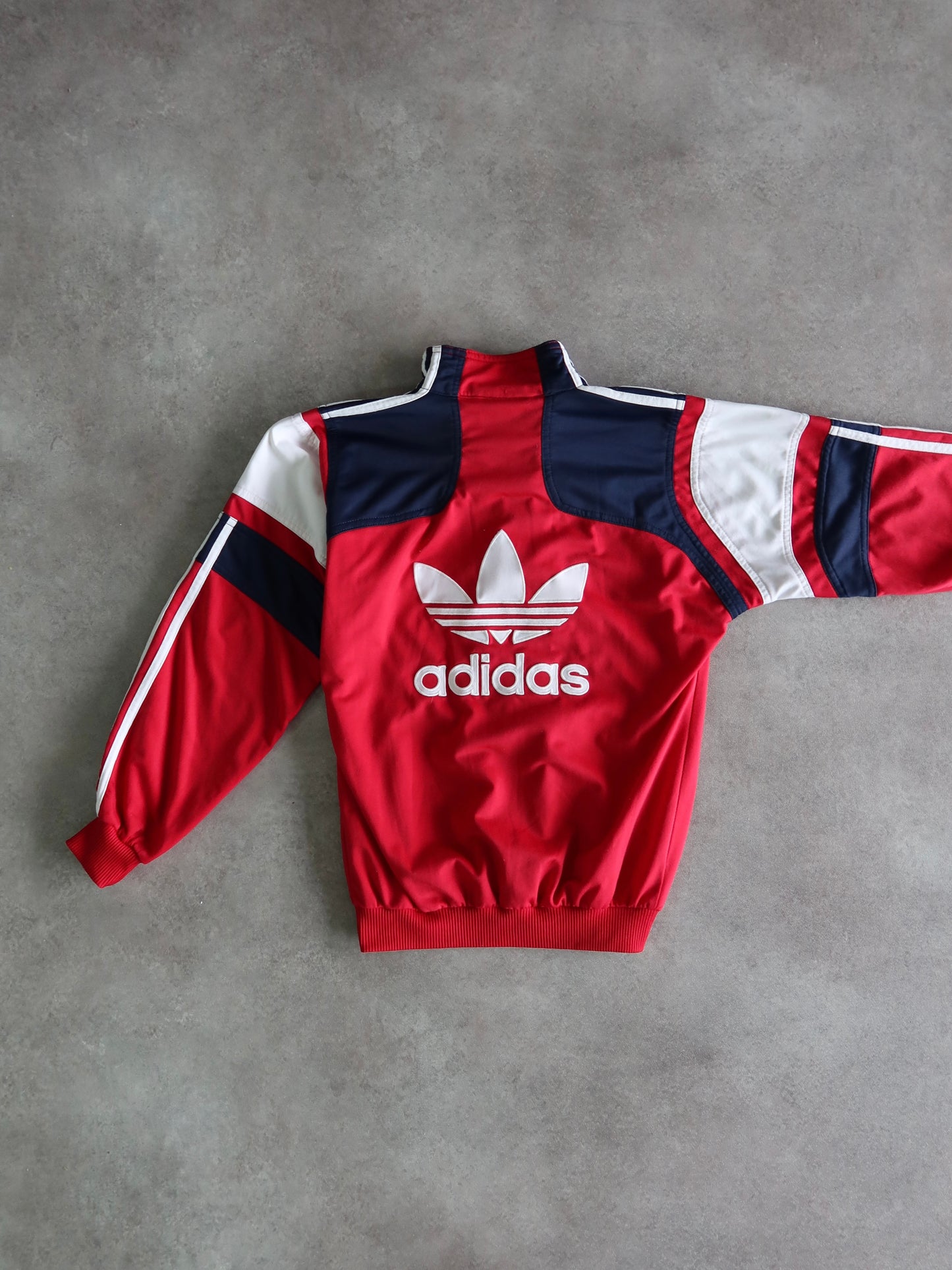 Vintage 80er Jahre Rote Adidas Jacke (XS)