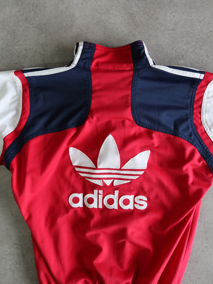 Vintage 80er Jahre Rote Adidas Jacke (XS)