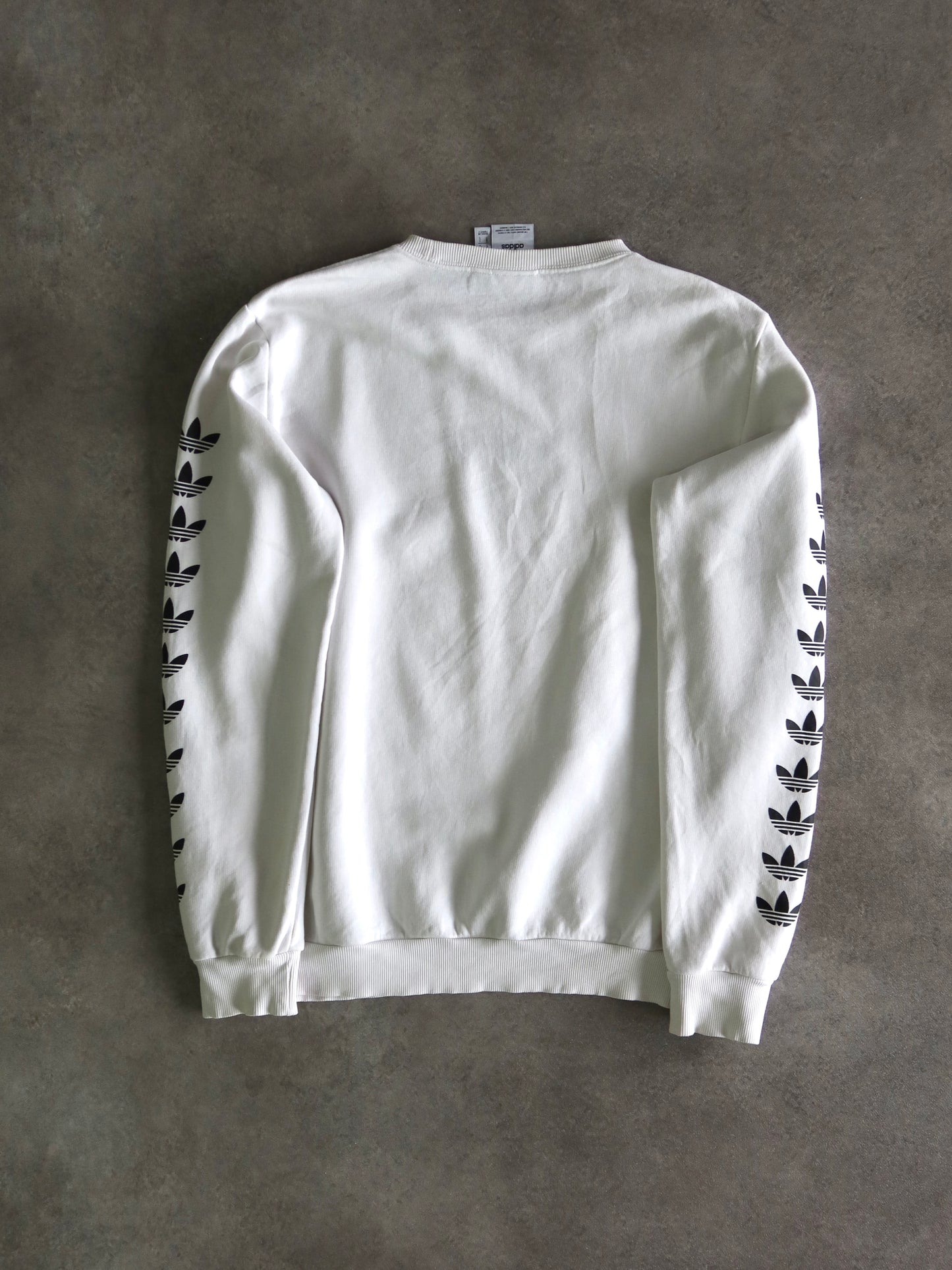 Vintage 90s White Adidas Sweatshirt (SM)