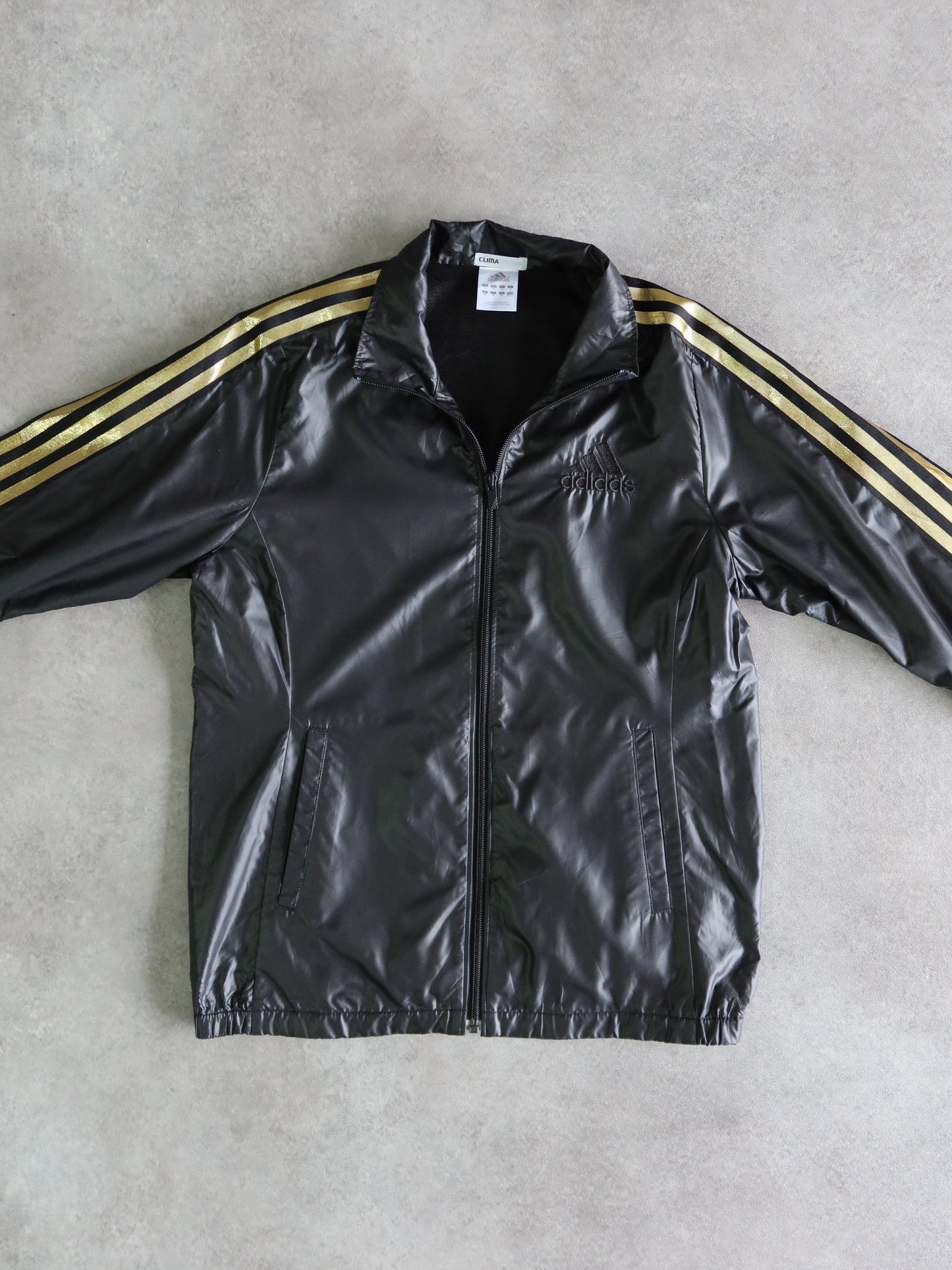 Vintage 00er Schwarze Adidas Jacke (XS)