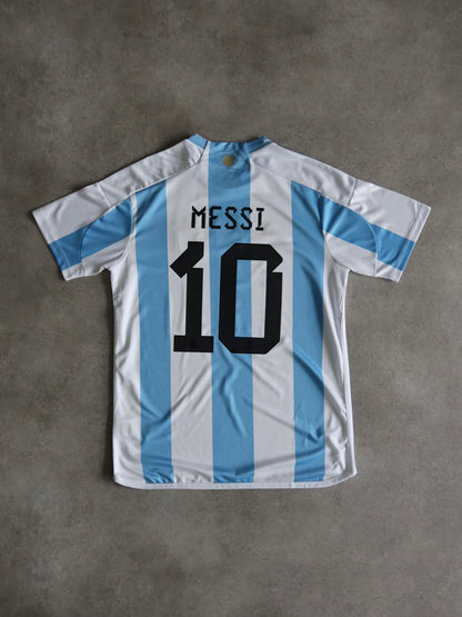 Argentinien Weltmeister 10 Messi 2022 Fußballtrikot (L)