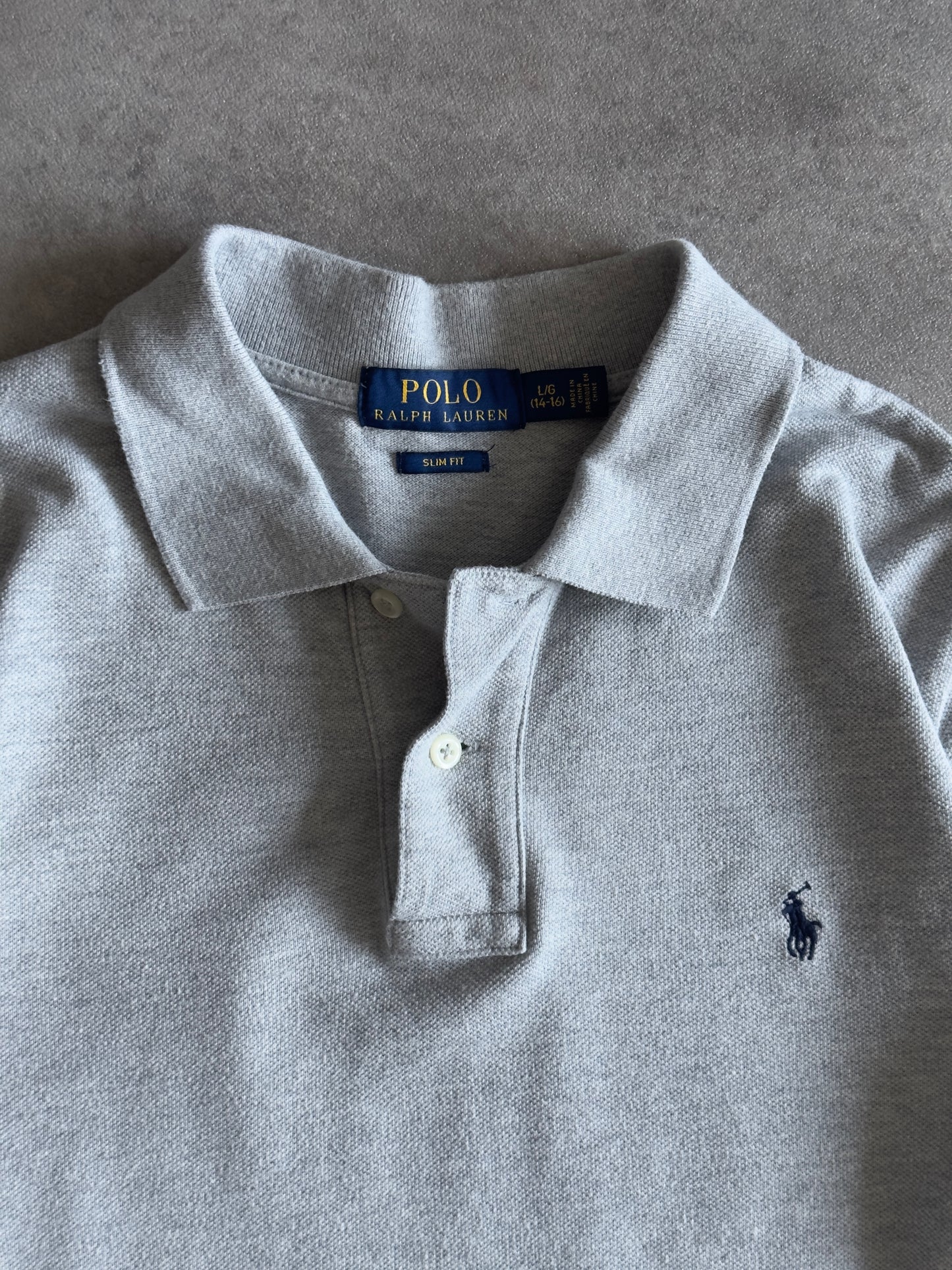 Polo Ralph Lauren Manga Larga Gris (S)