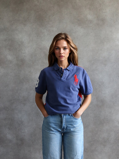 Polo Ralph Lauren Azul y Rojo Vintage (S)